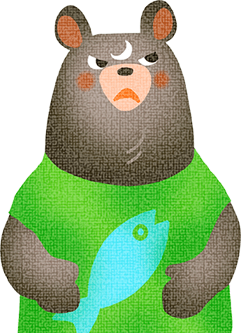 キャラクター(クマ)のイラスト
